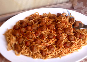 Meatballs, called Pallotte in Italian dialect, are tiny.